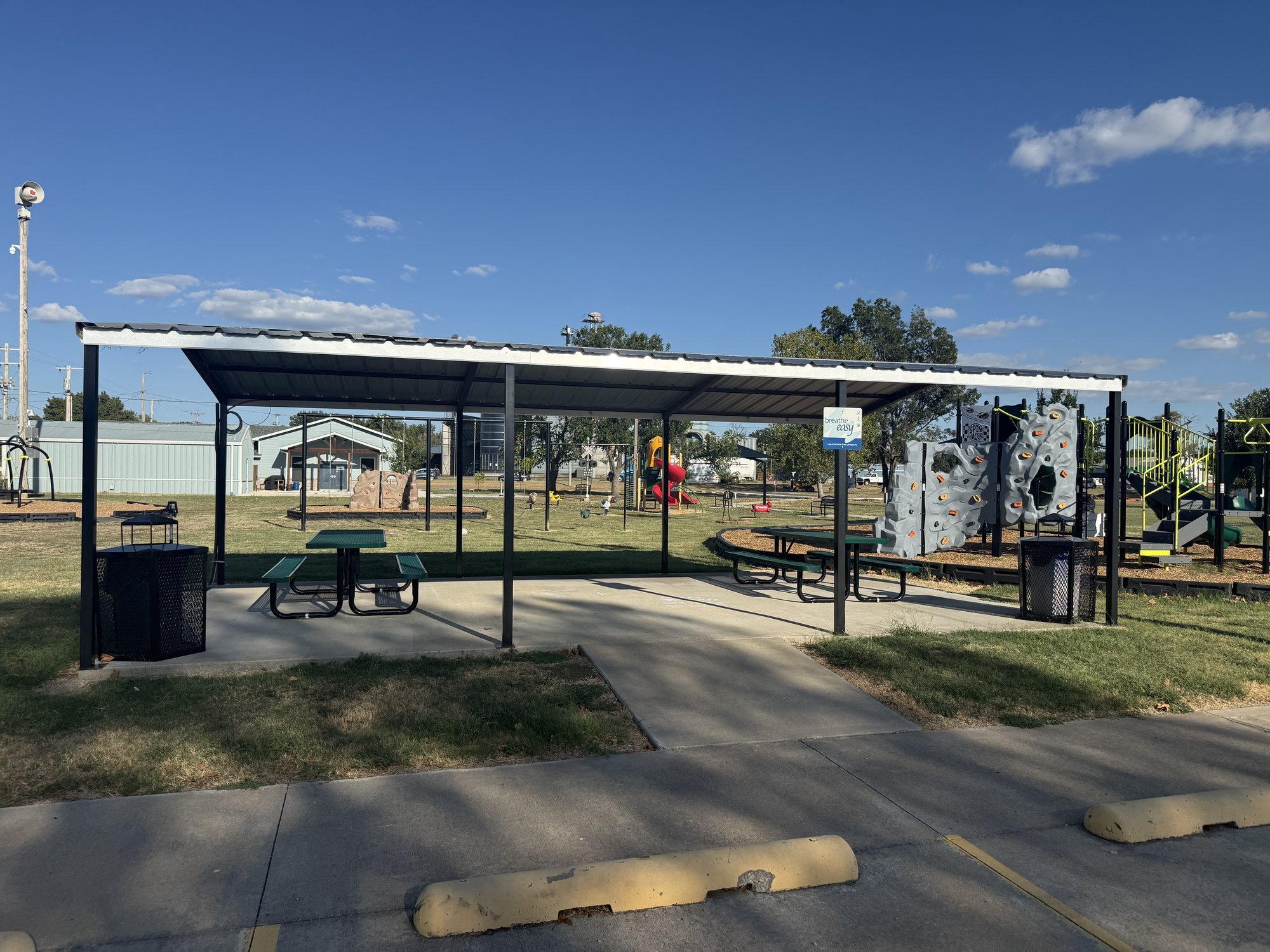 Picnic pavilion and playground at Town Park